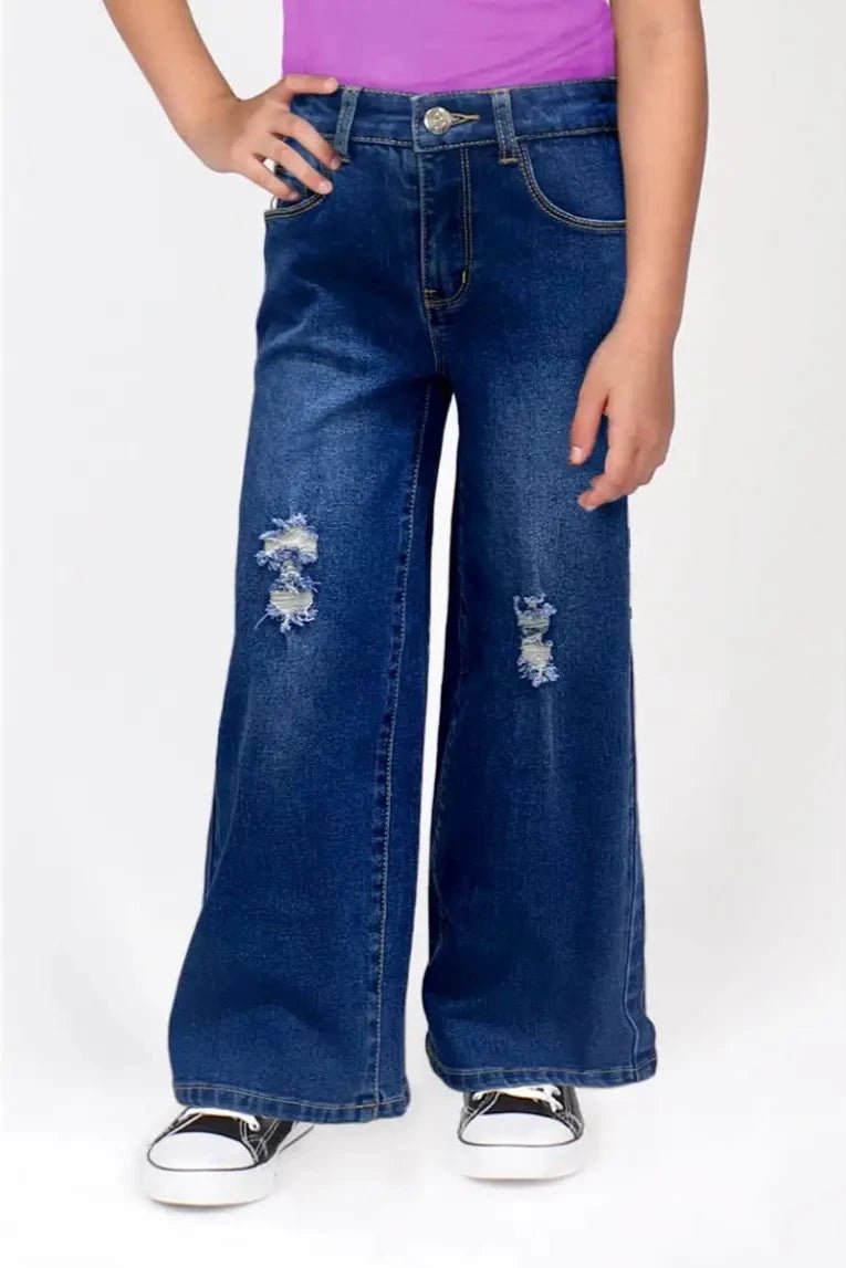 Toddler Wide Leg Jeans Medium Wash - Allure Boutique WY