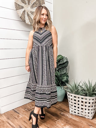 Tribal Print Halter Dress - Allure Boutique WY