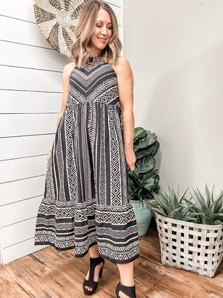 Tribal Print Halter Dress - Allure Boutique WY