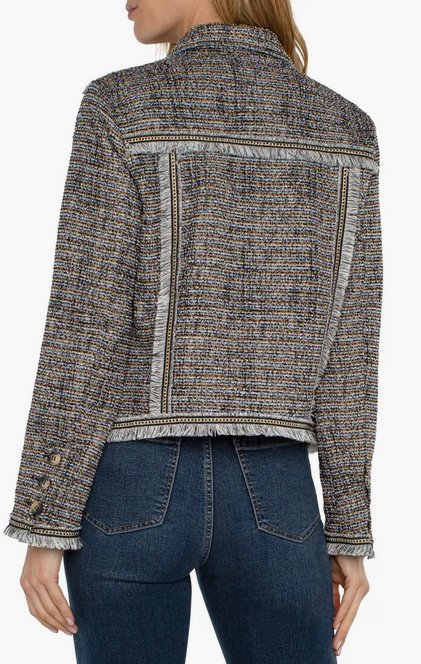 Trucker Jacket with Fray Seaming - Allure Boutique WY