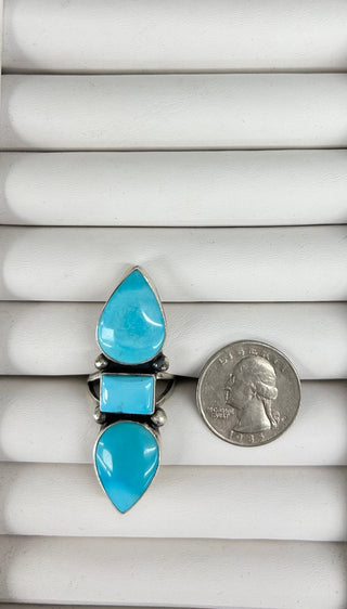 Turquoise 3 Stone Statement Ring - Allure Boutique WY