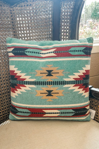 Turquoise Aztec Pillow - Allure Boutique WY