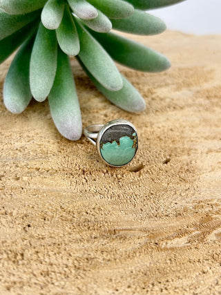 Turquoise Black Vein Ring 8 - Allure Boutique WY