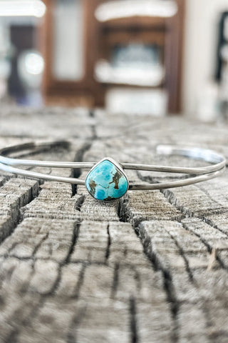 Turquoise Single Stone C Cuff - Allure Boutique WY