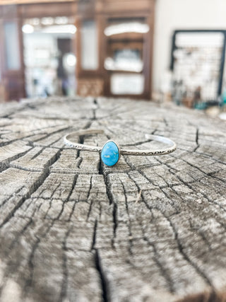Turquoise Single Stone C Cuff - Allure Boutique WY