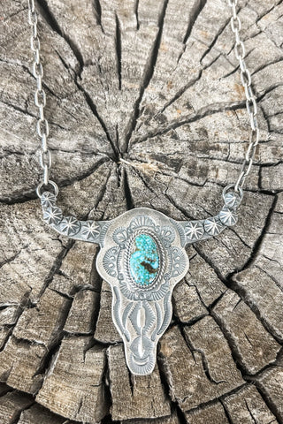 Turquoise Skull Necklace - Allure Boutique WY