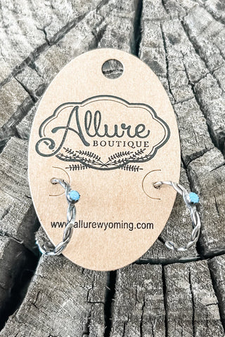 Twisted Sterling Silver Hoop Earring - Allure Boutique WY