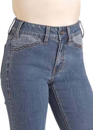Two Tone High Rise Bootcut Jean - Allure Boutique WY