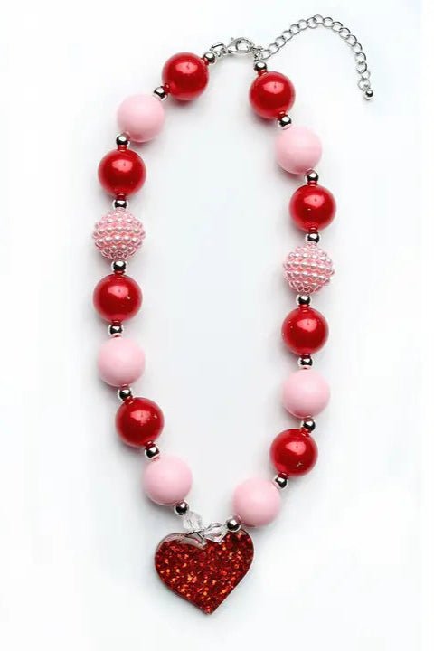 Valentines Chunky Heart Bubble Necklace - Allure Boutique WY