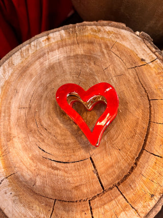 Valentines Hollow Heart Hair Clip - Allure Boutique WY