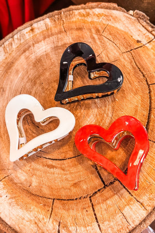 Valentines Hollow Heart Hair Clip - Allure Boutique WY