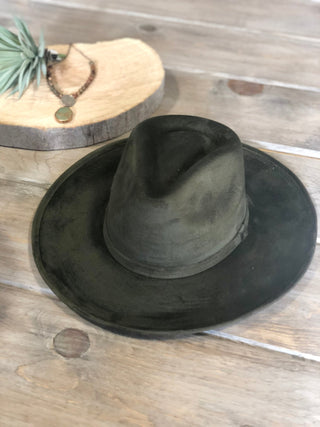 Vegan Pencil Curl Stiff Brim Fedora Hat - Allure Boutique WY