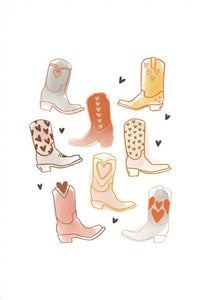 Vintage Cowboy Boots with Hearts Card Set - Allure Boutique WY