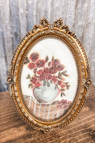 Vintage Floral Embellished Decorative Frame - Allure Boutique WY