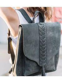 Weathered Black Whiskey Leather Backpack - Allure Boutique WY