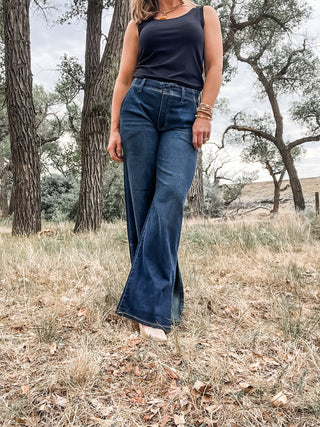 Weekender Wide Leg Jean + Side Slit - Allure Boutique WY