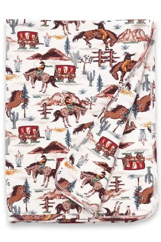 Western Spirit Bamboo Stroller Blanket - Allure Boutique WY