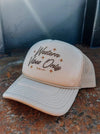 Western Vibes Only Youth Trucker Hat - Beige - Allure Boutique WY