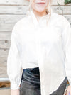 White Balloon Sleeve Button Down Shirt - Allure Boutique WY