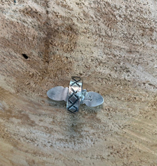 White Buffalo 3 Stone Ring 10 - Allure Boutique WY