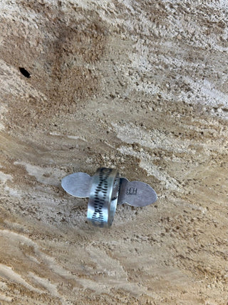 White Buffalo 3 Stone ring 8 - Allure Boutique WY