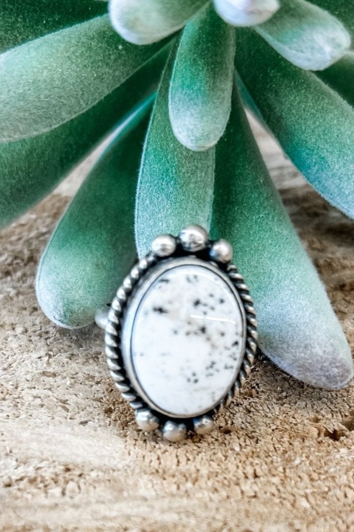 White Buffalo Adjustable Ring - Allure Boutique WY