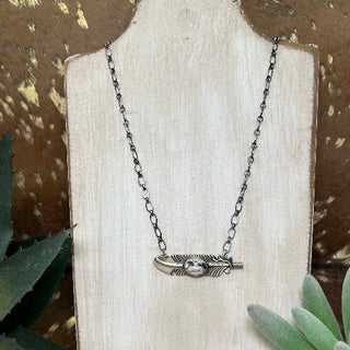 White Buffalo Feather Necklace - Allure Boutique WY