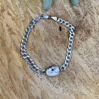 White Buffalo Oval Link Chain Bracelet - Allure Boutique WY
