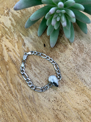 White Buffalo Teardrop Link Chain Bracelet - Allure Boutique WY