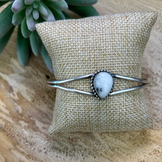 White Buffalo Teardrop Mini Cuff - Allure Boutique WY