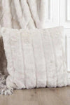 White Mink Throw Pillow - 22" x 22" - Allure Boutique WY