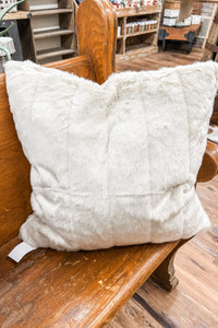 White Mink Throw Pillow - 22" x 22" - Allure Boutique WY