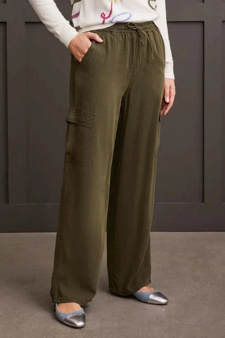 Wide Leg Cargo Jogger with Drawstring - Allure Boutique WY