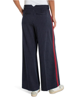 Wide Leg Pleated Trouser with Side Stripe - Allure Boutique WY