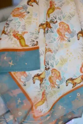 Wild Horses Mustang Meadow Silk Wild Rag - Allure Boutique WY