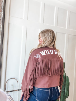 Wild West Graphic Fringe Sweatshirt - Allure Boutique WY