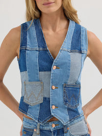 Women's Patchwork Vest - Allure Boutique WY