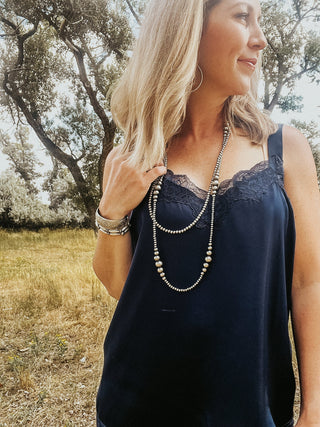 Woven Tank with Lace Trim - Allure Boutique WY
