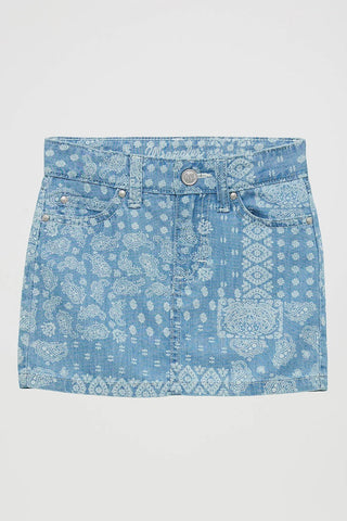 Wrangler Girls Elaina Paisley Print Denim Skirt - Allure Boutique WY