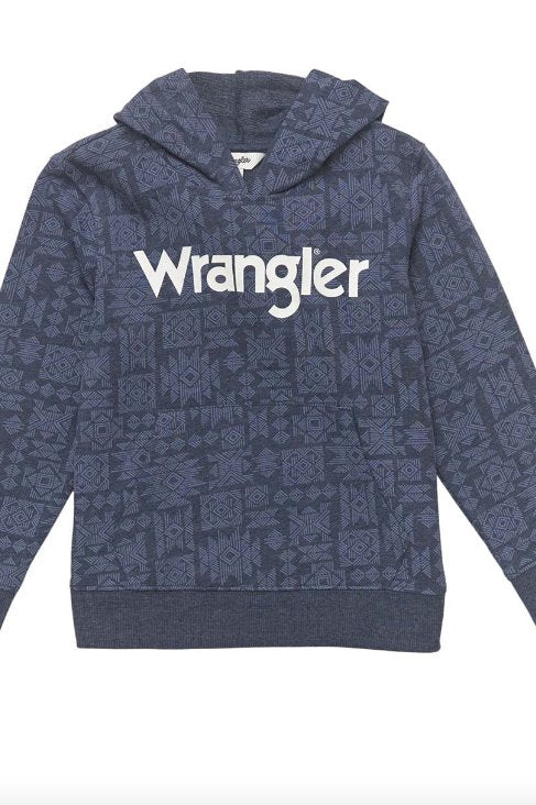 Wrangler Girls Navy Aztec Hoodie - Allure Boutique WY