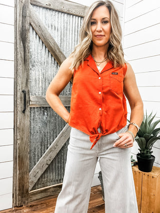 Wrangler Retro Sleeveless Button Front Shirt - Allure Boutique WY