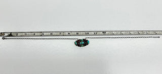 Turquoise + Purple Cluster Necklace