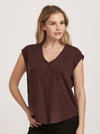 Yanis Short Sleeve Top Ground Coffee - Allure Boutique WY