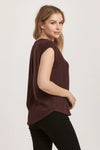 Yanis Short Sleeve Top Ground Coffee - Allure Boutique WY