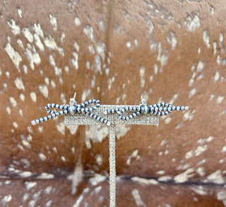 Navajo Pearl Bow Earrings
