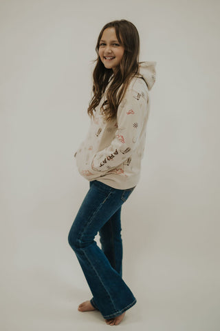 Youth Western Stamps Hooded Sweatshirt - Allure Boutique WY