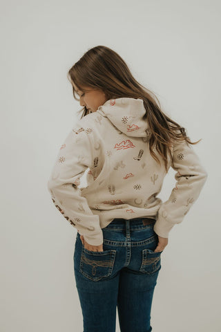 Youth Western Stamps Hooded Sweatshirt - Allure Boutique WY