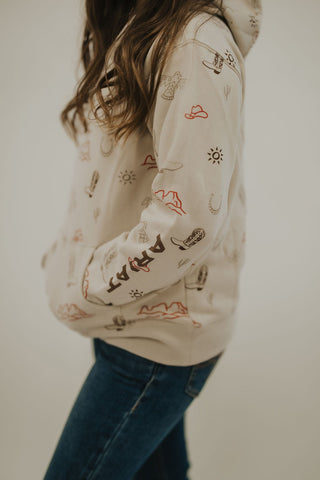 Youth Western Stamps Hooded Sweatshirt - Allure Boutique WY