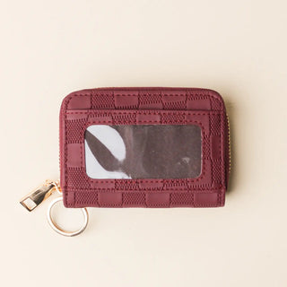 Zip Around Wallet - Plum Check - Allure Boutique WY