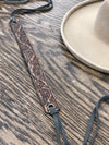 14" Tooled Leather Hat Band